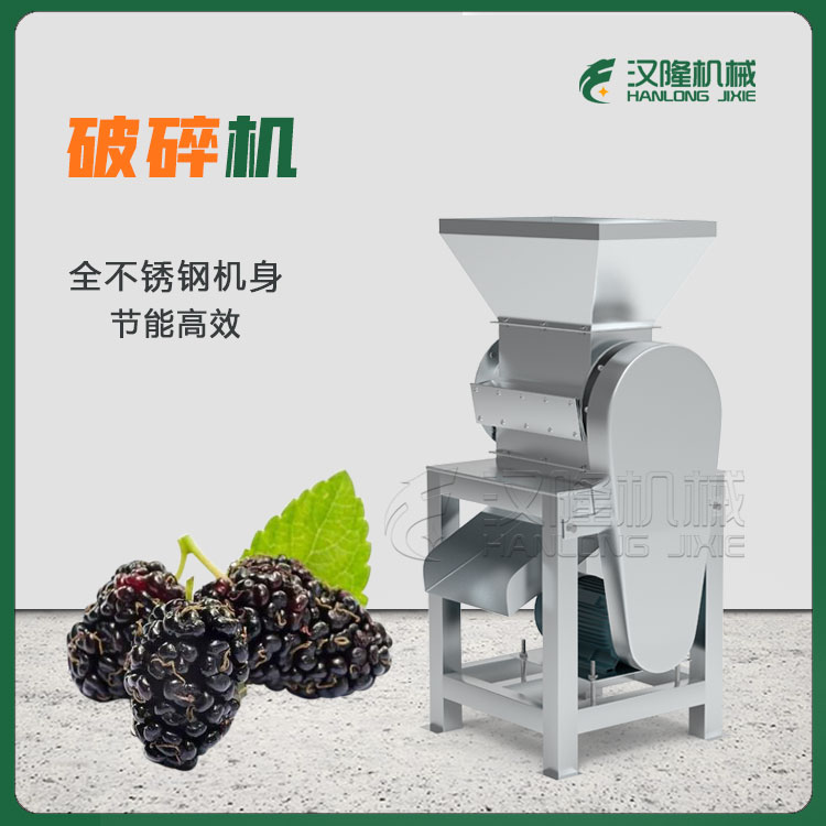 桑葚商用破碎機 大型工業不鏽鋼粉（fěn）碎破碎設備