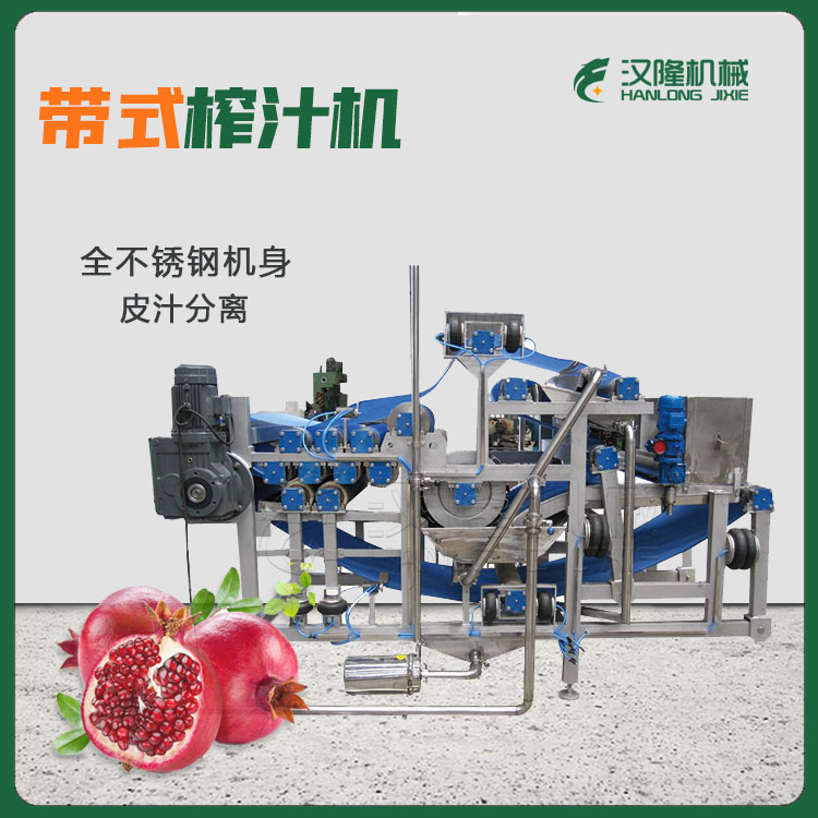 藍莓果蔬壓榨機 帶式壓榨機（jī） 不鏽鋼水果榨汁機 大型商用榨汁機