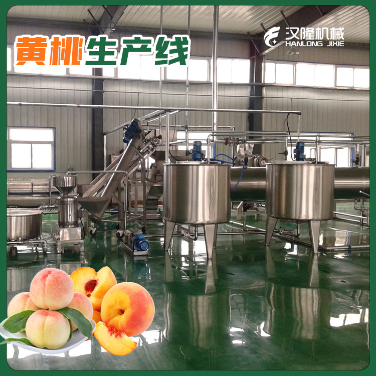 中小型黃桃汁飲料生產線設備整套（tào）黃桃（táo）汁飲料（liào）加工設備廠家