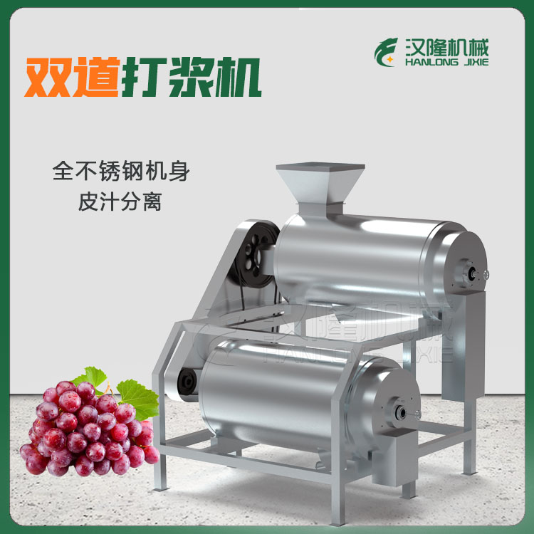 雙道果蔬打漿機 雙道去核（hé）打漿機 大型黑莓藍莓葡萄奇異果打漿機商用