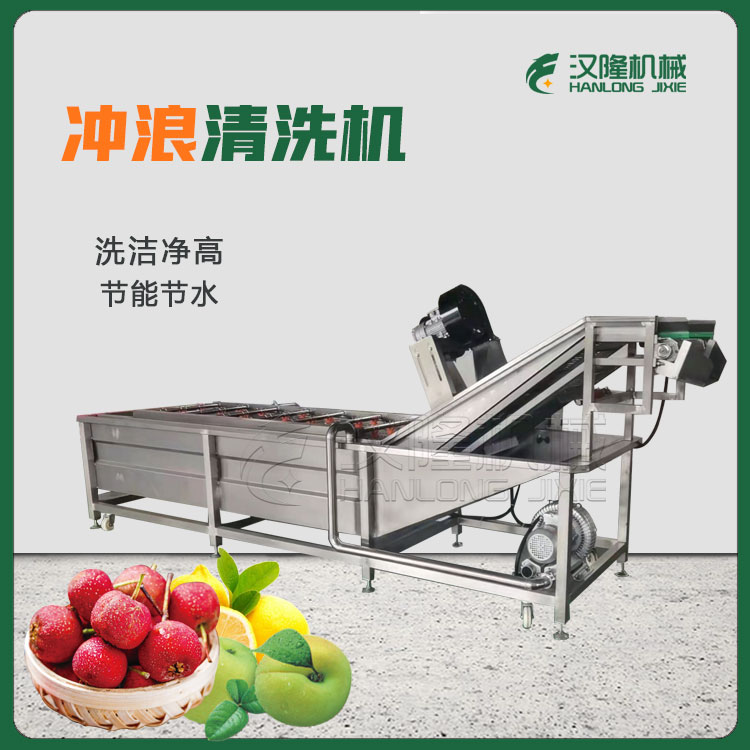大型工業水果清洗（xǐ）機 山（shān）楂青梅檸檬氣泡（pào）提升輸（shū）送（sòng）清洗機 商（shāng）用衝浪式不鏽鋼（gāng）清洗設（shè）備（bèi）